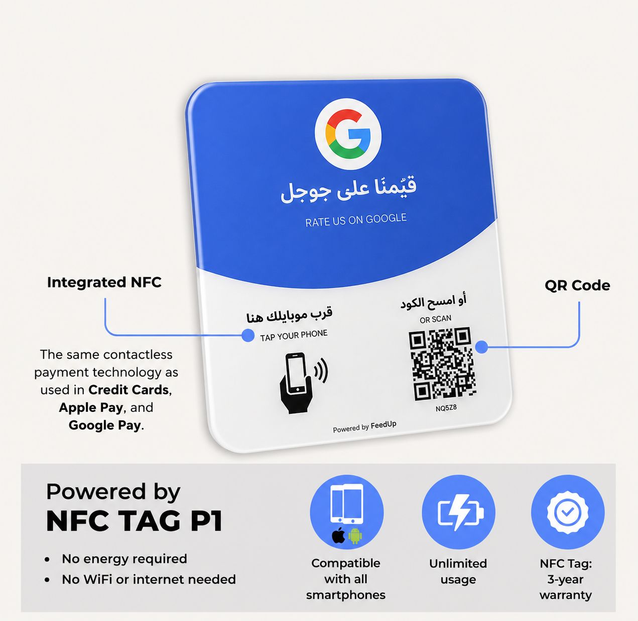 Google Reviews - Plate NFC